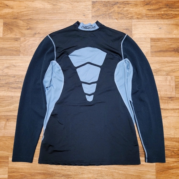 Nike Pro Combat Fitted HYPERCOOL Long Sleeve TOP Sz M - Picture 2 of 7